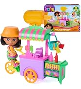 Dora, Pop 'N' Go Treat Cart with 15 Pieces, Transforming Cart & Toy Storage with 6-inch Dora Figu...