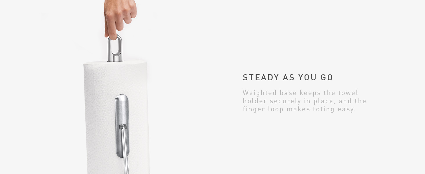 Steady as You Go | Weighted base keeps the towel holder securely in place