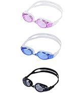 YUENREE Swim Goggles - 3 Pack Swimming Goggles for Adults Men Women Youth Teens Kids Boys Girls A...