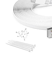 Itramax Flat USB C Extension Cable 20FT/2Pack,Extra Long USB A to USBC Power Charging Cord for Bl...
