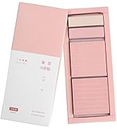 Pink Lined Sticky Notes Set, 240 Sheets Pastel Sticky Note Pads, Self-Stick Index Tabs Cute Memo ...