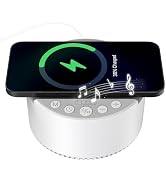 4 in 1 Sound Machines Sleep White Noise Machine with Wireless Charger and 6 Soothing Sounds 3 Lev...