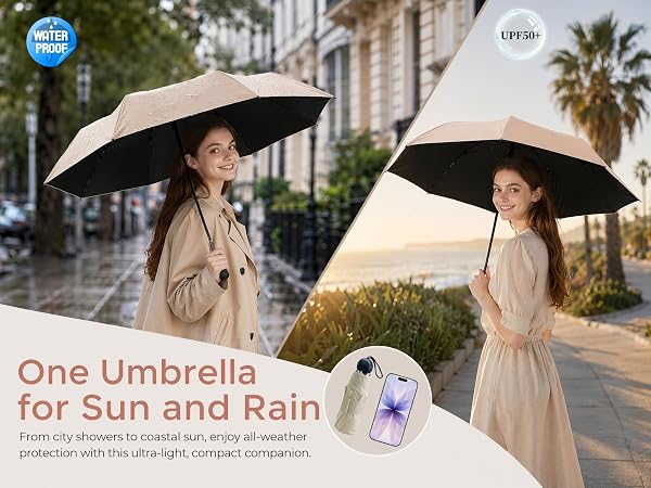 One umbrella for Sun and Rain
