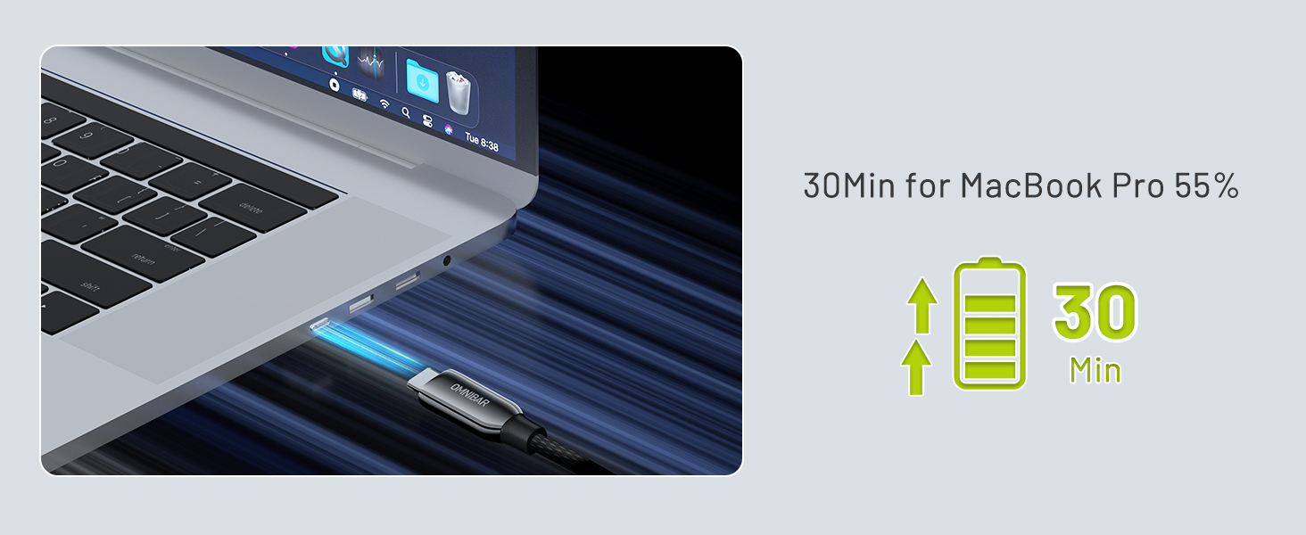 240W USB C to USB C Cable Fast Charging MacBook