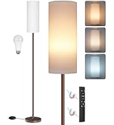 GOEBLESON Dimmable Floor Lamps for Living Room with Remote and Foot Switch, 64.4” Modern Standing...