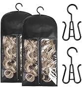2PCS Hair Extension Holder wig holder wig storage wig hanger Wig Bag Wig Storage for Multiple Wig...