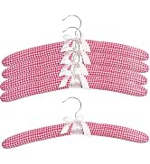 Plaid Pattern Padded Hangers for Women Clothing,Satin Hangers | Padded Bride Hanger,Satin Padded ...