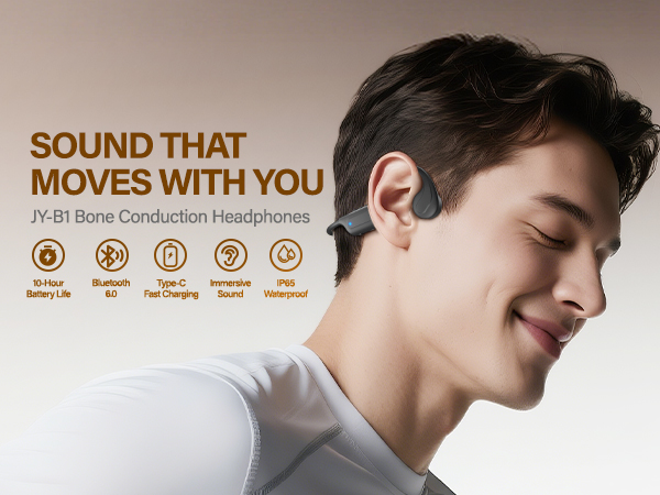 Bone Conduction Headphones with Open Ear Design for Running, Workout, Hiking and Everyday Listening