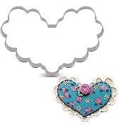 LILIAO Fluted Heart Cookie Cutter Fondant Biscuit Cutter for Wedding/Birthday/Valentine's Day/Mot...