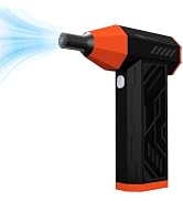 Compressed Air Duster-130000RPM Electric Air Duster for PC&Keyboard Cleaning,4-Speed Cordless Tur...