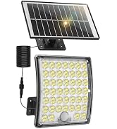 HLCZLUZ Solar Lights Outdoor Waterproof, Motion Sensor Outdoor Lights, 3 Modes 184 LED 150% Brigh...