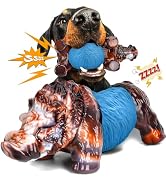 DBF Dog Chew Toys for Aggressive Chewers - Wild Boar Indestructible Dog Squeak Toy with Bacon Fla...
