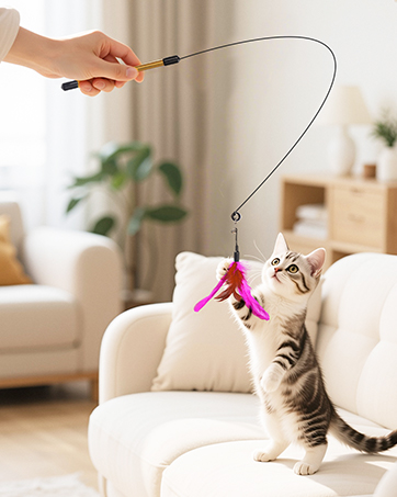 feather toys for cat