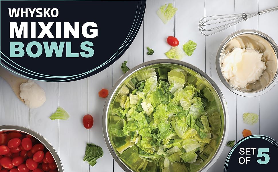 WHYSKO MIXING BOWLS - SET OF 5