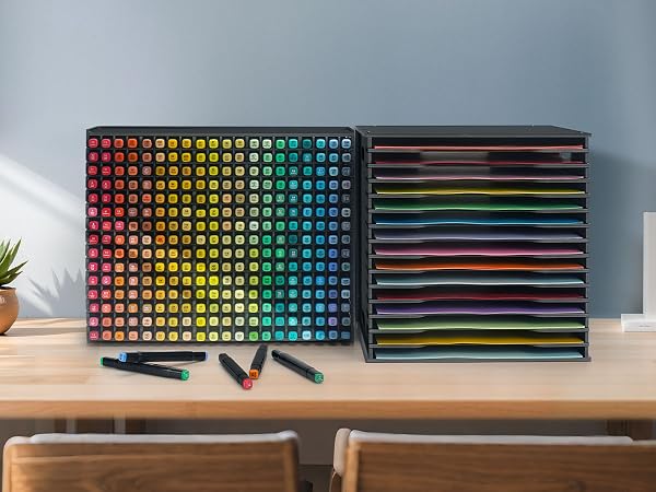 marker pen storage organizer rack