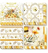 NICROLANDEE Bee Themed Party Napkins 24PCS Cocktail Paper Tissue 3 Layers Disposable Napkins for ...