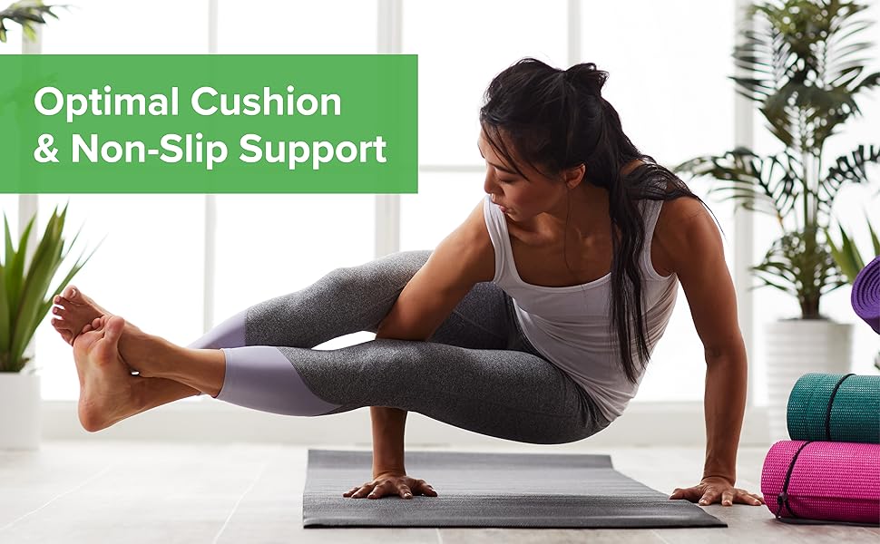 Gaiam yoga mats for women, thick yoga mat, exercise mat