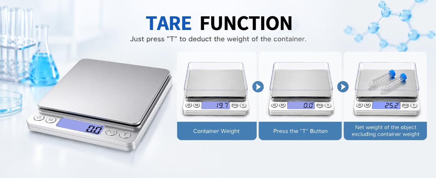 balance scale for classroom, tare function