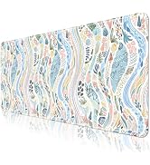 AUPET Leather Desk Blotters Large Mouse Pad – Geometric Art PU Desk Mat, Non-Slip Desk Pad Protec...