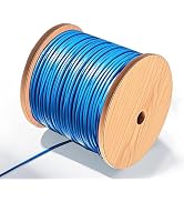 PowerEnvy Cat6a UTP Ethernet Cable - 600Mhz, 10Gbps Max, 1000Ft, 23 AWG Solid Bare Copper, PoE++,...