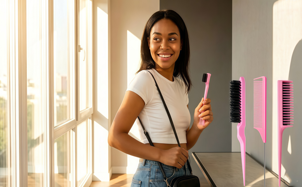 light and portable hairdressing comb set