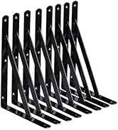 NEODROP 8-Pack 12 Inch Heavy Duty Shelf Brackets, Large Wall Bracket for Garage Kitchen Floating ...