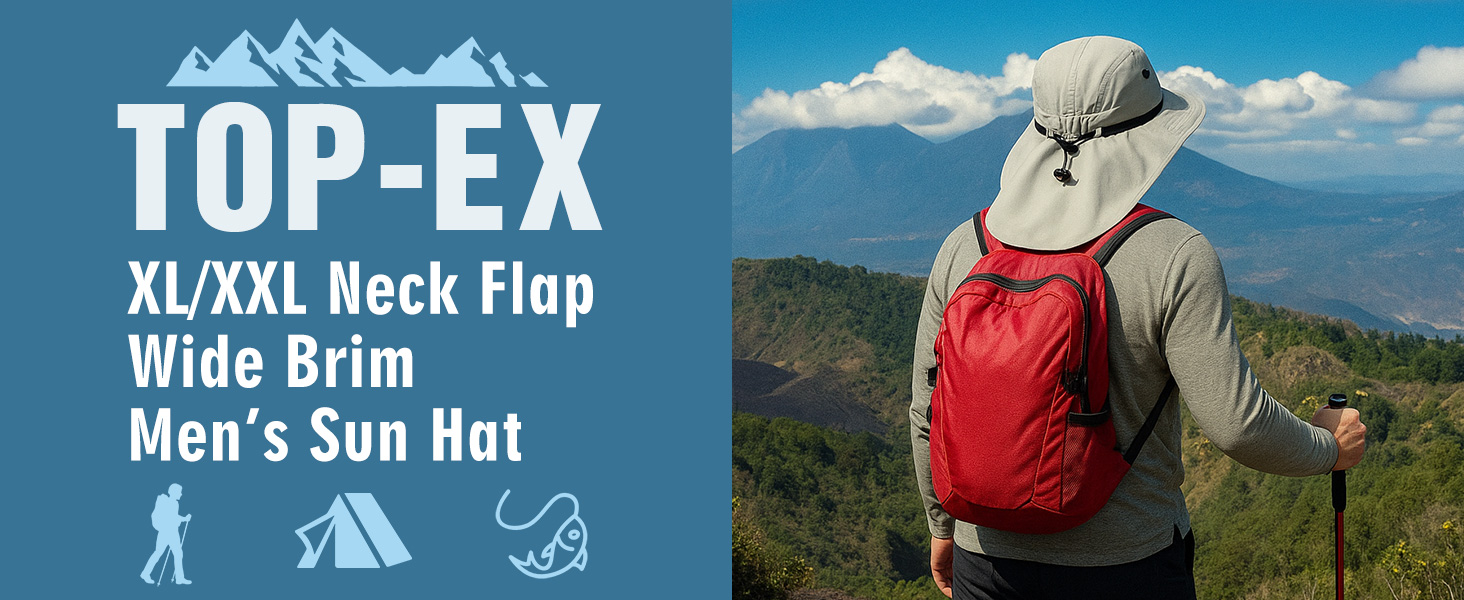 oversize neck flap wide brim sun fishing hat
