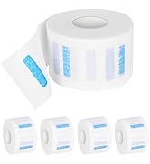 Disposable Barber Neck Paper with Hairdressing Accessory Tool - 5 Rolls & 500 Neck Strips, Barber...