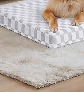 KSIIA Memory Foam Dog Bed Waterproof Dog Beds Orthopedic Crate Pad Supportive Crate Pads Soft Pet...