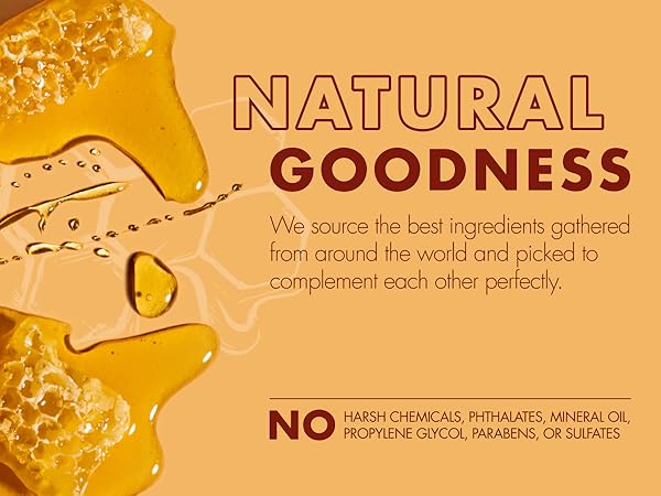 Honeycombs, honey and white Honeycombs illustrations on light orange background with text.