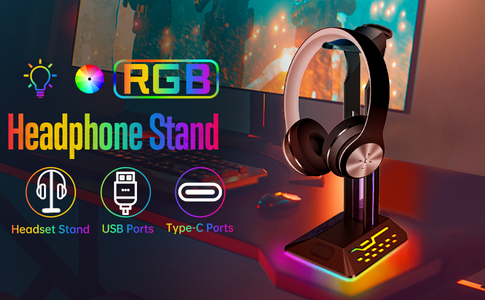 rgb headphone holder