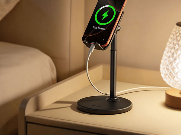 vertical phone stand cell phone stand holder for desk iphone 17 16 15 14 13 pro max air video