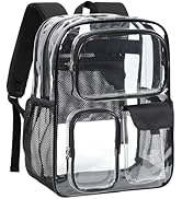 PACKISM Clear Backpack - 17 inch Heavy Duty Clear Backpacks for School, Large Transparent Bookbag...