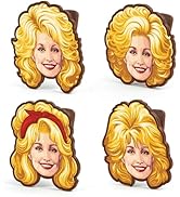 Dolly Parton Bag Clips, Set of 4, BPA-Free Plastic, Dolly-Inspired Iconic Hairstyle Designs, Kitc...