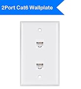 2port ethernet wallplate cat6