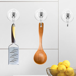 Strong Vacuum Suction Cup Hook for kitchen use waterproof heat resistant