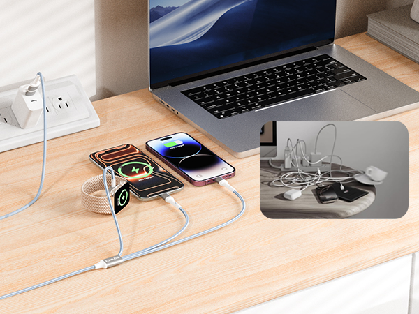 Travel Essentials multi charging cable for apple watch charger