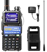 BAOFENG UV-5RM Plus 10W Ham Radio Handheld, UHF VHF Long Range Two Way Radio Walkie Talkie, NOAA ...