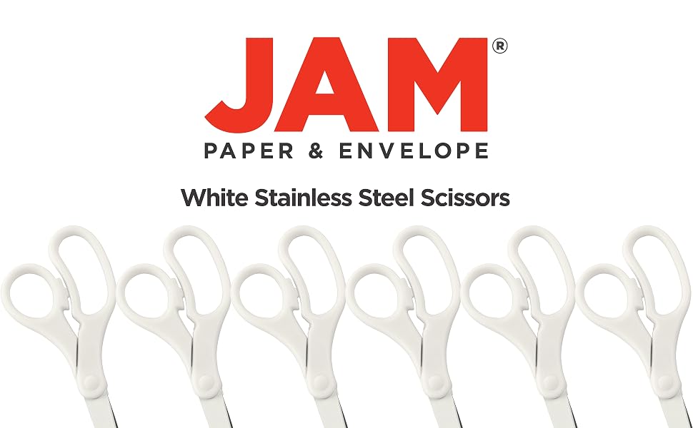 jam paper white scissors
