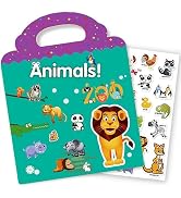 Reusable Sticker Book for Kids, Animal Stickers Educational Learning Toys Travel Stickers Activit...
