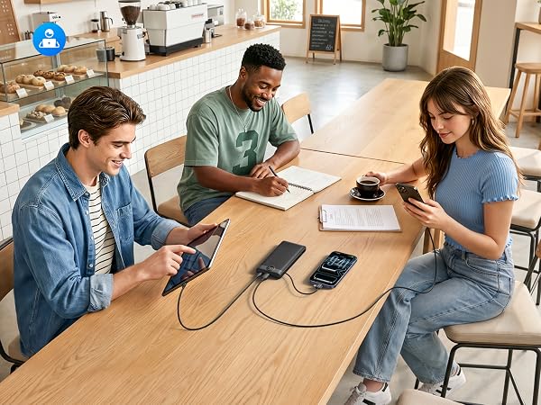portable charger with built in cable