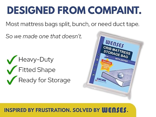 Crib Mattress Bag for Moving and Storage