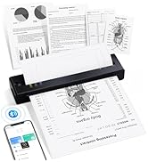 TATTMUSE Portable Printers Wireless for Travel, Inkless Thermal Printer Small Bluetooth for Home ...