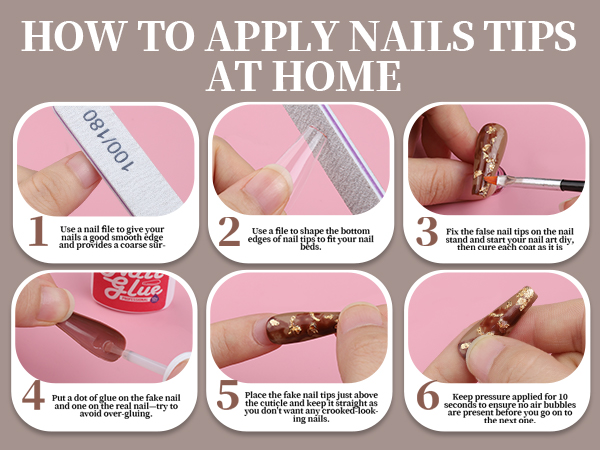 how to apply nail tips
