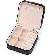 VOMNA Mini Jewelry Travel Case,Small Jewelry Box,Traveling Jewelry Organizer,Portable Jewellery S...