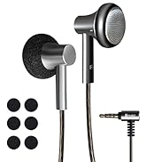 Hmusic Flat-Head Earphones, 14.2mm Dynamic Driver Wired Earplugs, HiFi Stereo Sound Classical Hea...