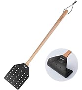 DEBETOOL Fly Swatter - Long Hand Wood Fly Swatters with Hanging Rope, Heavy Duty Fly swatter for ...
