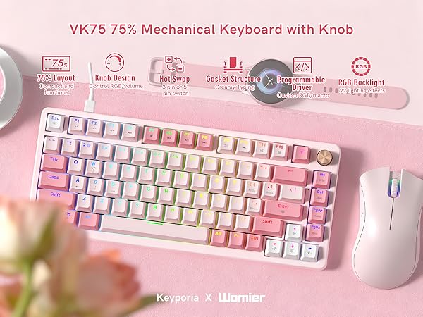 Keyporia X Womier VK75 75% mechanical keyboard