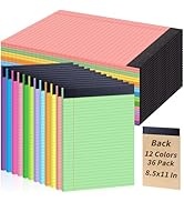 Oleitodh 36 Pack Colored Legal Pads 8.5 x 11 Note Pads Wide Ruled Lined Paper 8 1/2 x 11 with Mic...