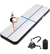 KIKILIVE Inflatable Air Gymnastics Tumbling Mat 6ft 10ft 13ft 16ft 20ft, Air Tumble Track Mat 4/8...